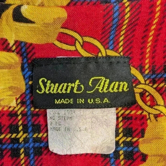 1990 Stuart Alan Plaid Bomber Style Jacket, Vintage, Size 8 - Picture 6 of 6
